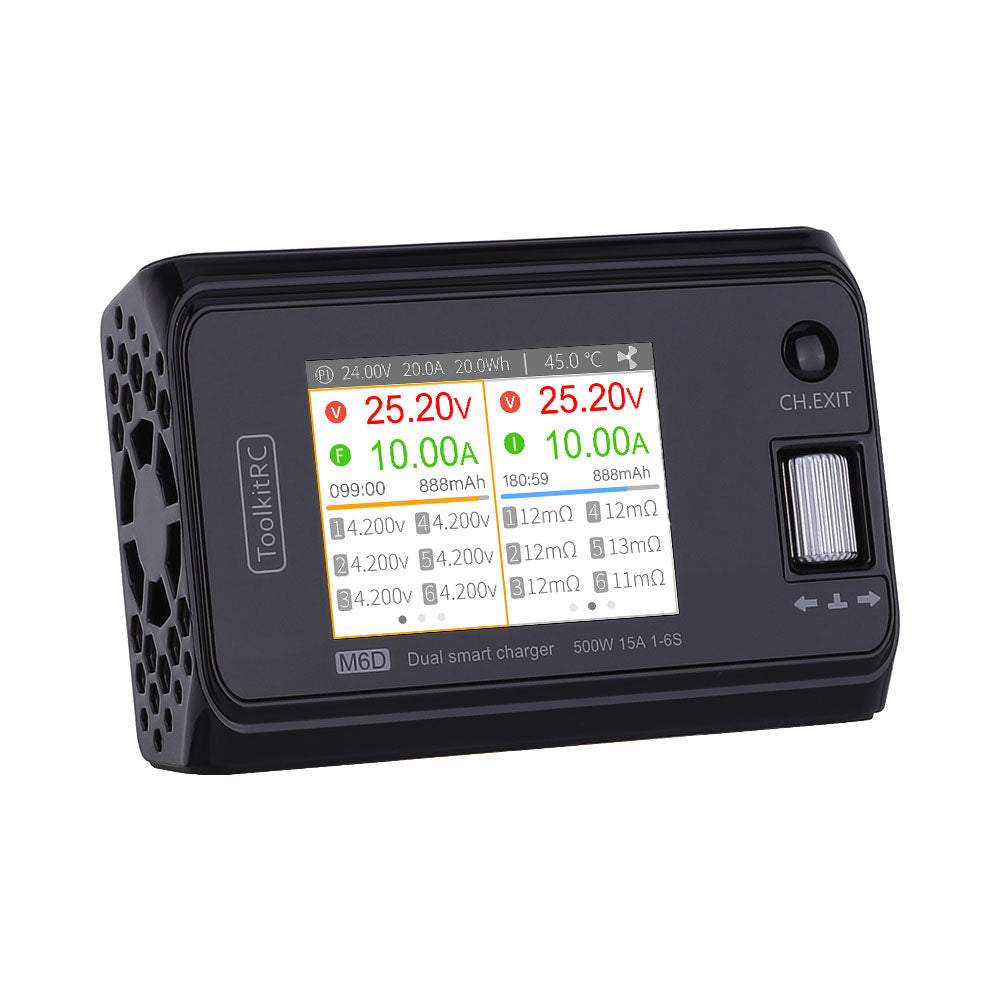 ToolkitRC M6D Dual Channel 500W 25A DC Battery Charger (DC INPUT)