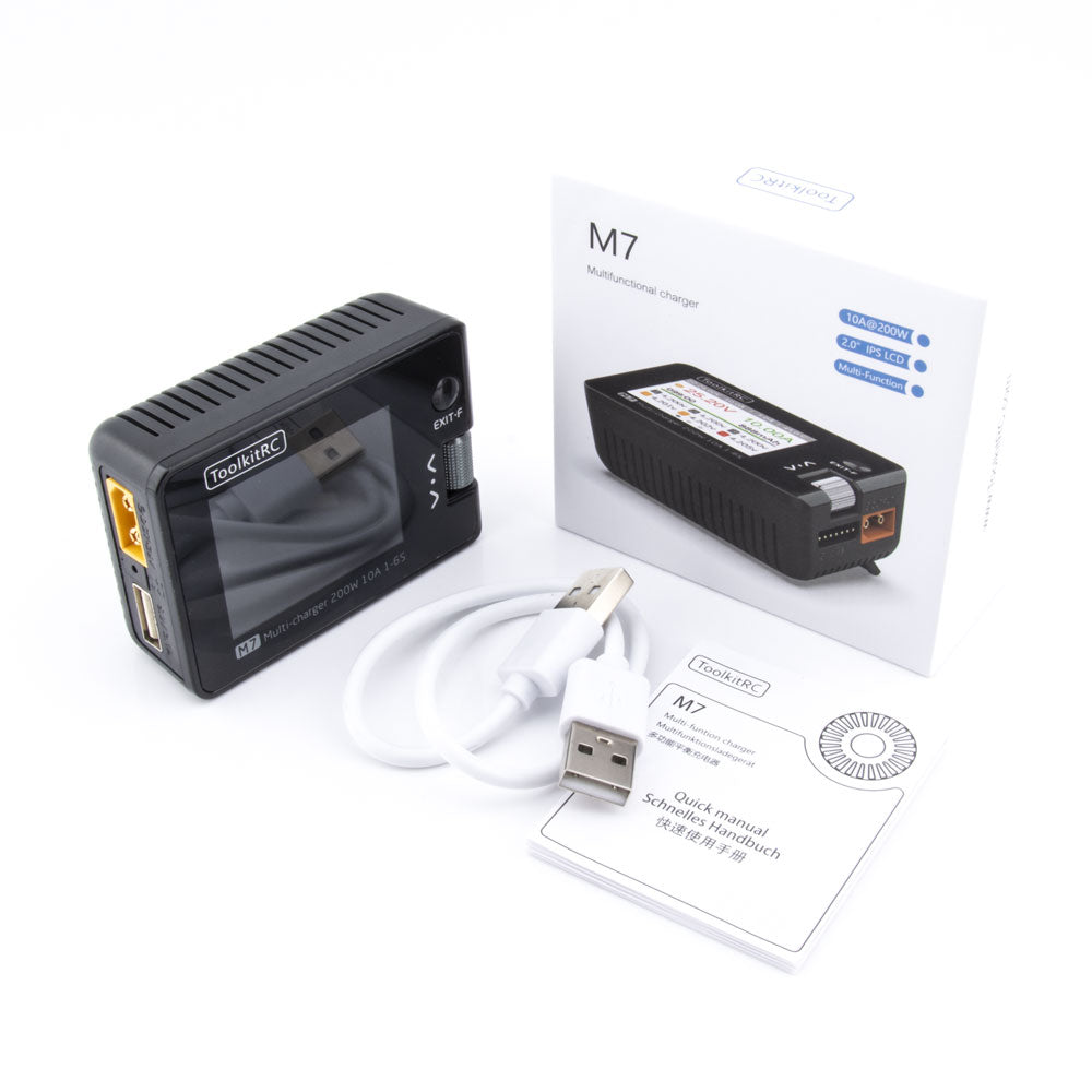 ToolKitRC M7 200W 10A 2-6S DC Multifunction Balance Charger (DC INPUT)
