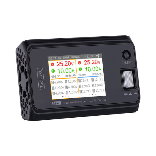 ToolkitRC M6D Dual Channel 500W 25A DC Battery Charger (DC INPUT)
